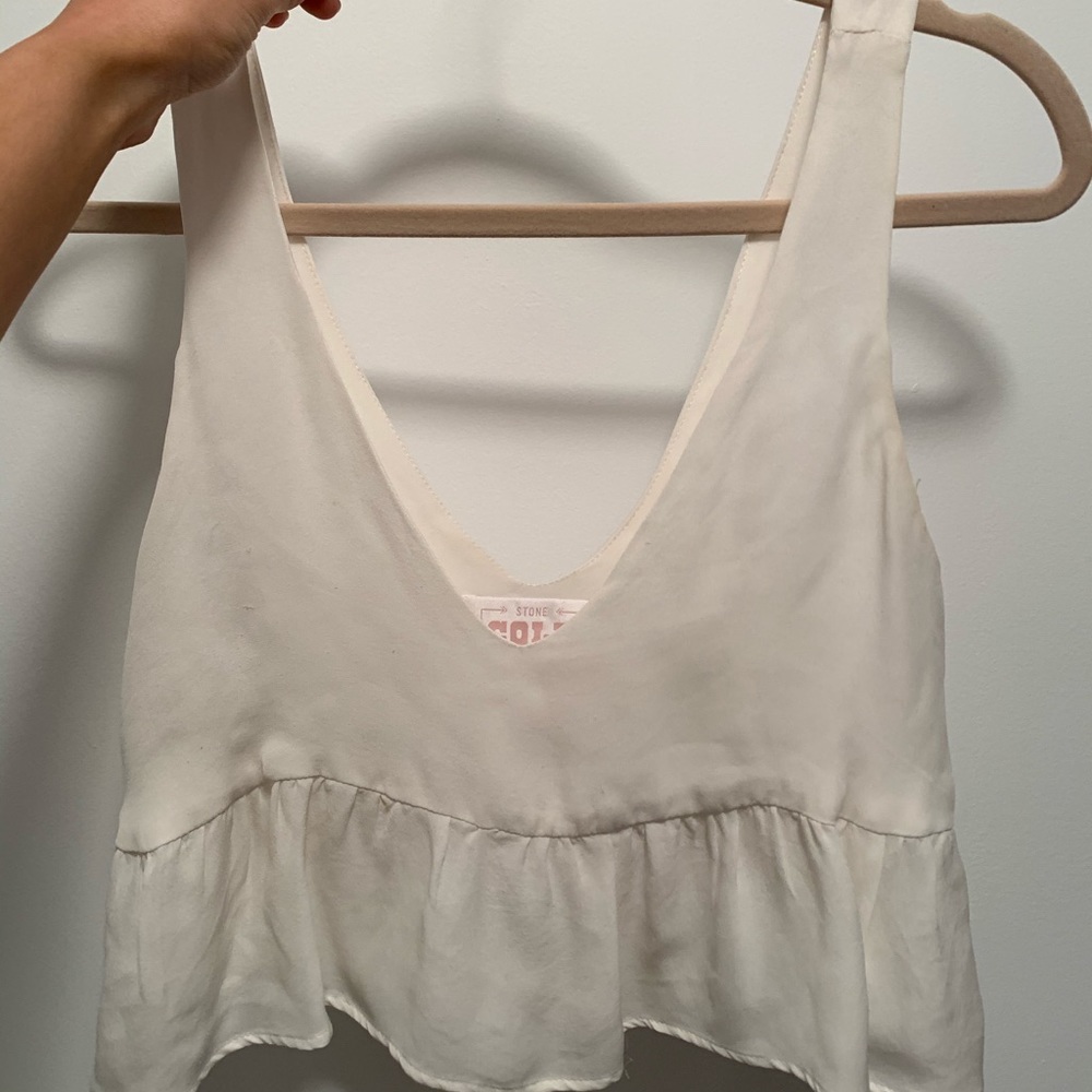 White Cropped Blouse